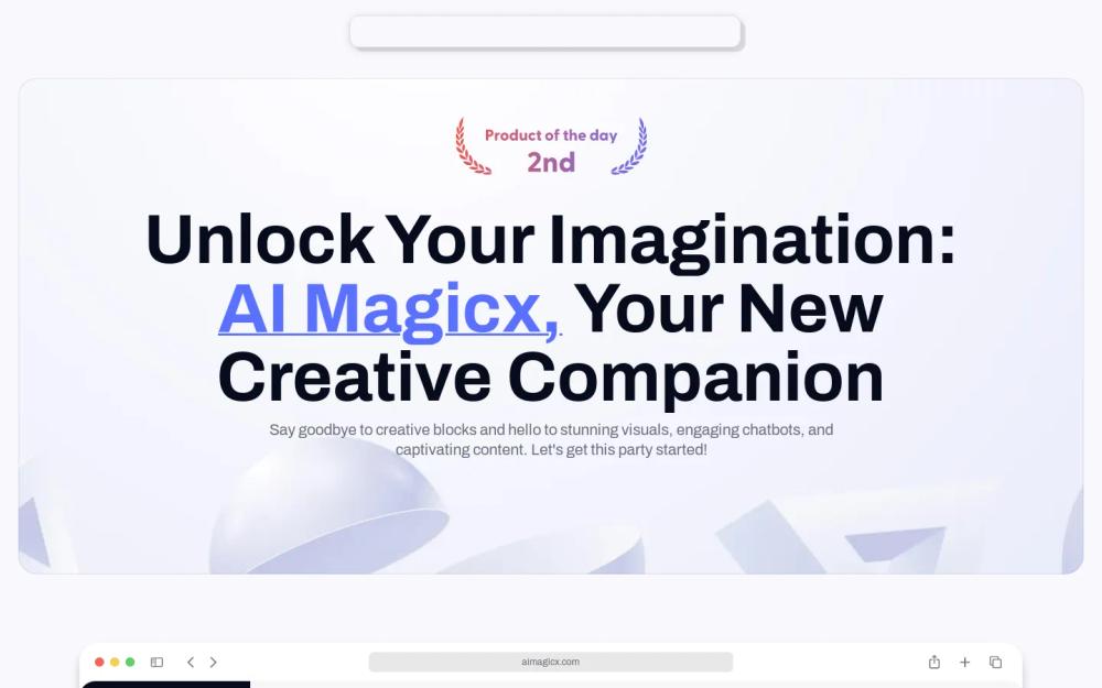 AI Magicx website screenshot AI Magicx website screenshot
