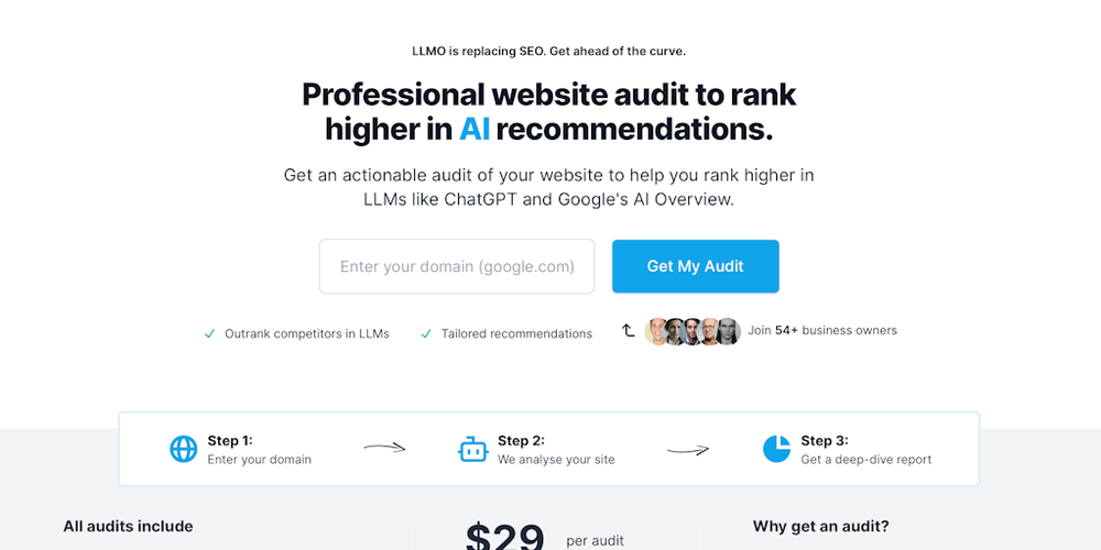 LLM Optimize website screenshot LLM Optimize website screenshot