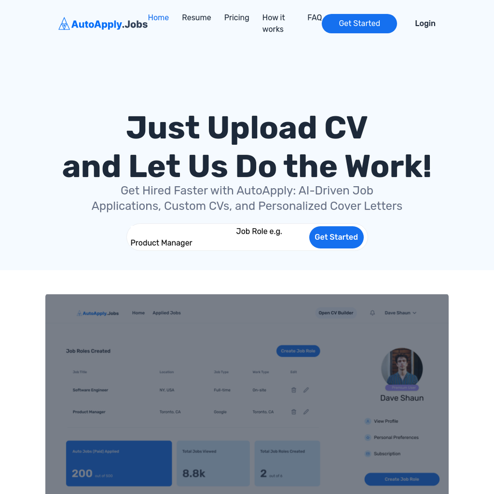 AutoApply.Jobs website screenshot AutoApply.Jobs website screenshot