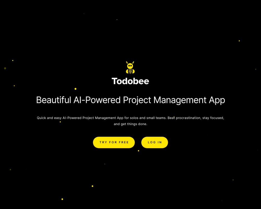 Todobee website screenshot Todobee website screenshot