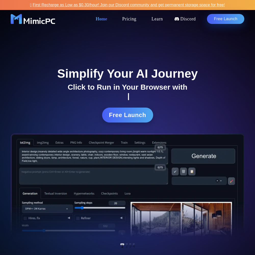 MimicPC website screenshot MimicPC website screenshot