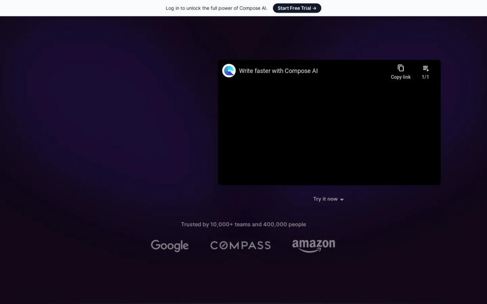 Compose AI website screenshot Compose AI website screenshot