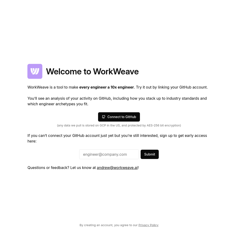 WorkWeave website screenshot WorkWeave website screenshot