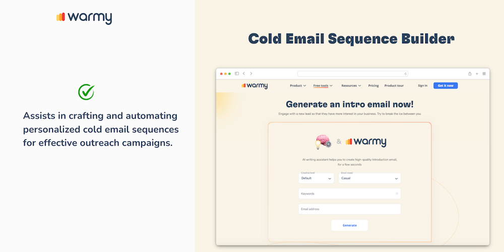 Warmy.io website screenshot Warmy.io website screenshot