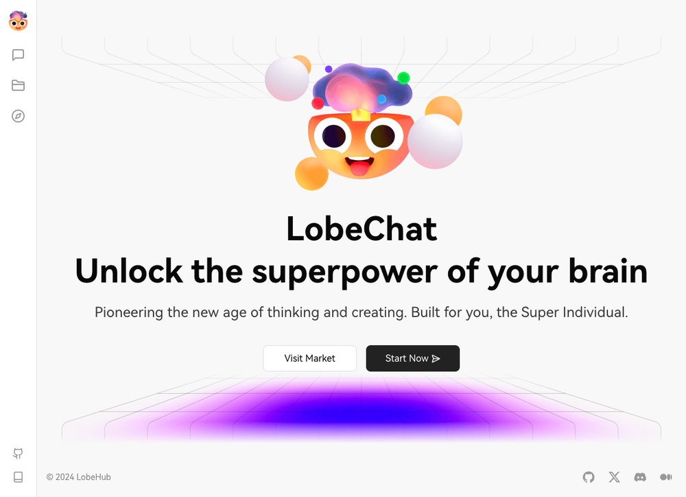 LobeChat website screenshot LobeChat website screenshot