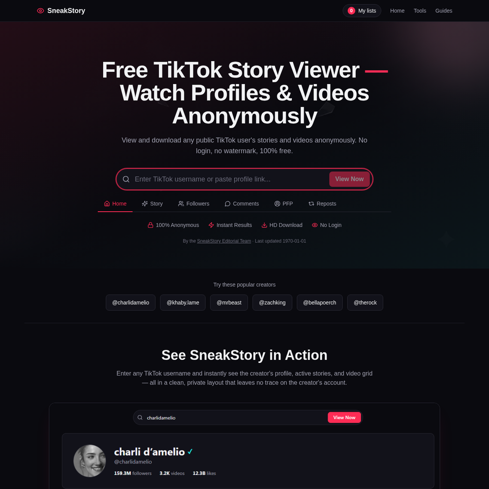 SneakStory website screenshot SneakStory website screenshot