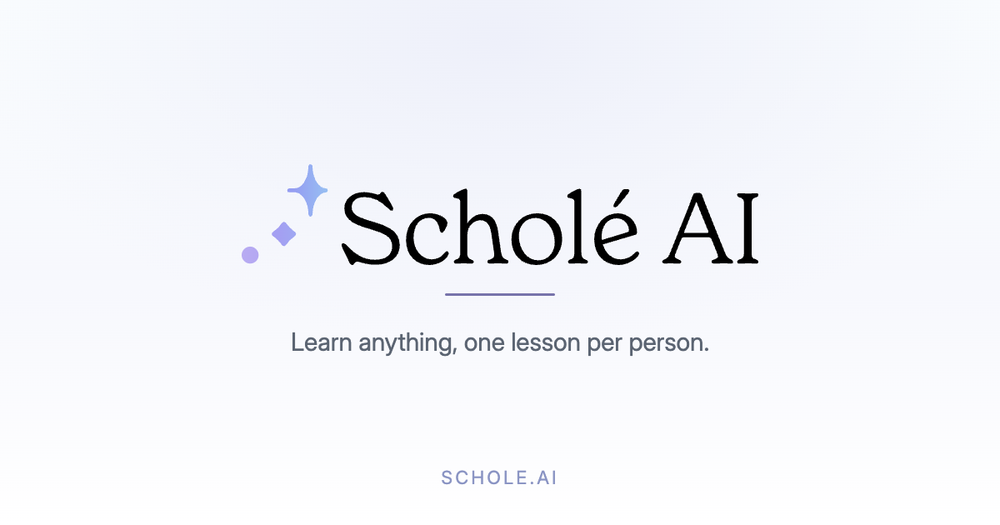 Screenshot of Scholé AI Screenshot of Scholé AI