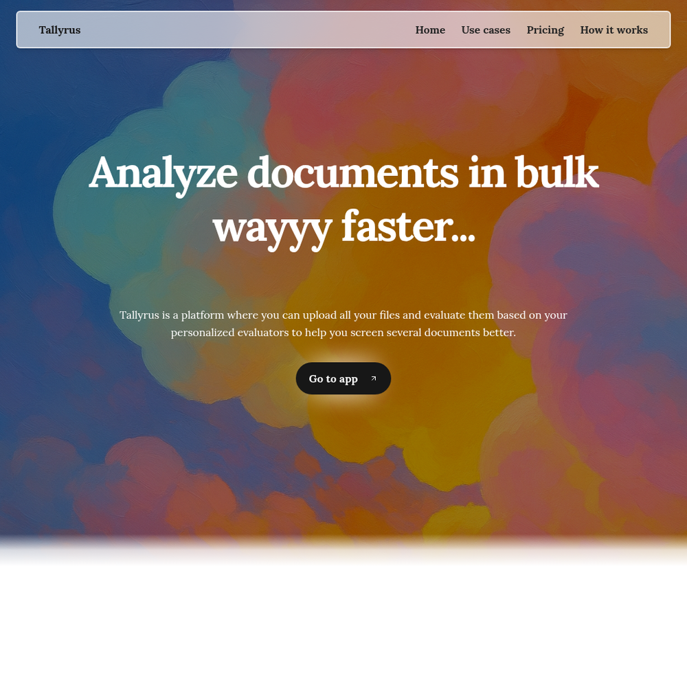 Tallyrus website screenshot Tallyrus website screenshot