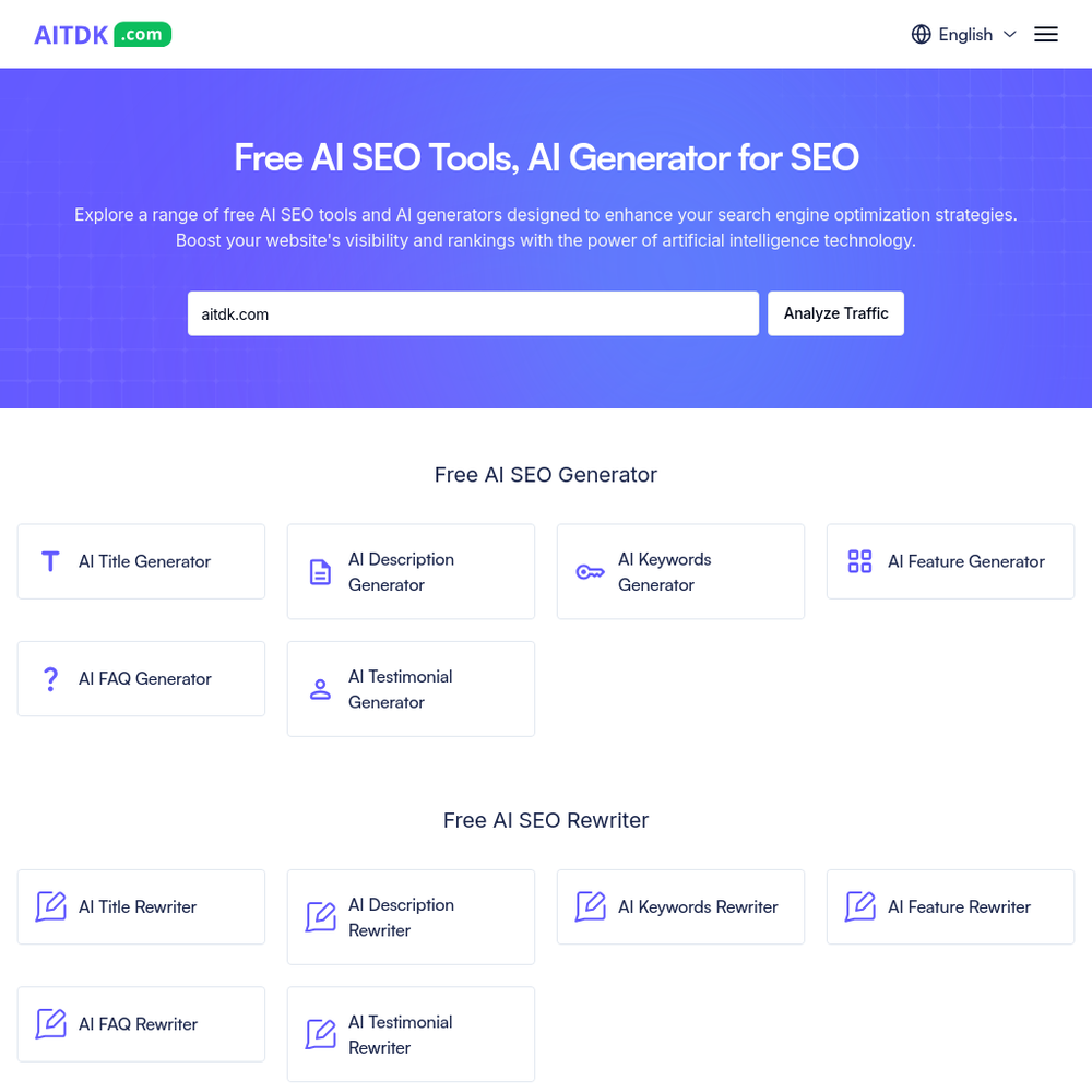 AITDK website screenshot AITDK website screenshot