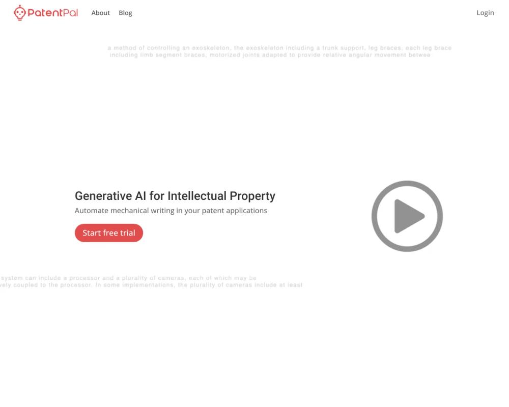 PatentPal website screenshot PatentPal website screenshot