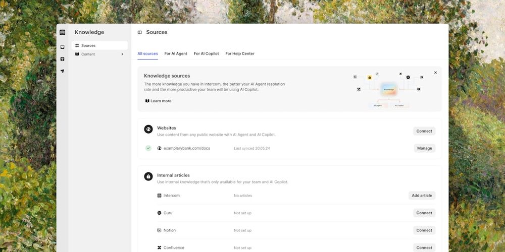 Intercom website screenshot Intercom website screenshot