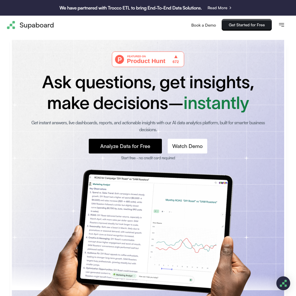 Supaboard AI website screenshot Supaboard AI website screenshot
