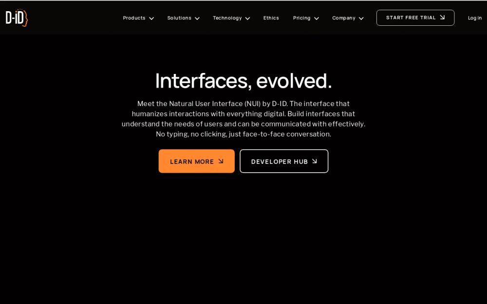 D-ID website screenshot D-ID website screenshot