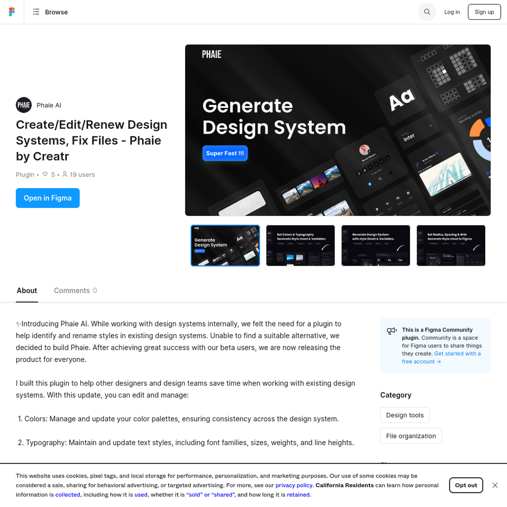 Phaie AI by Creatr website screenshot Phaie AI by Creatr website screenshot