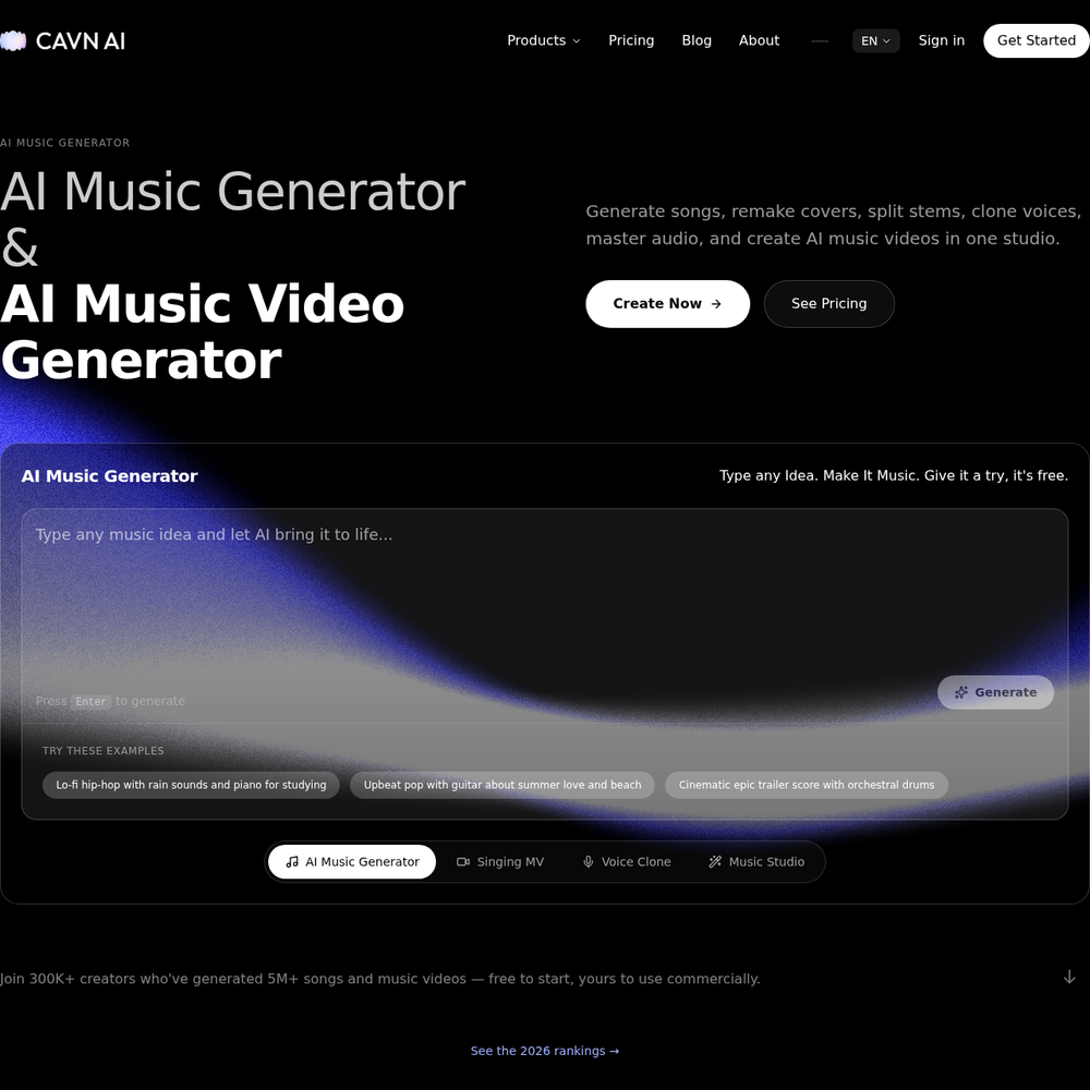 CAVN AI website screenshot CAVN AI website screenshot