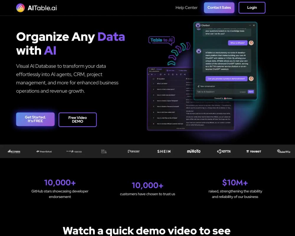 AITable.ai website screenshot AITable.ai website screenshot