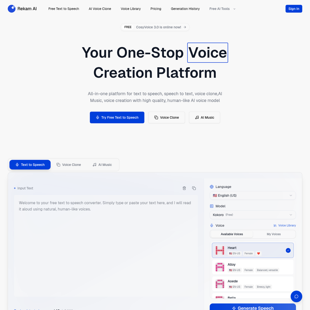 Rekam AI website screenshot Rekam AI website screenshot
