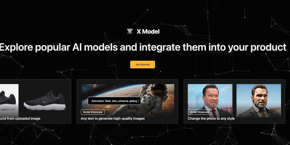 X Model website screenshot X Model website screenshot