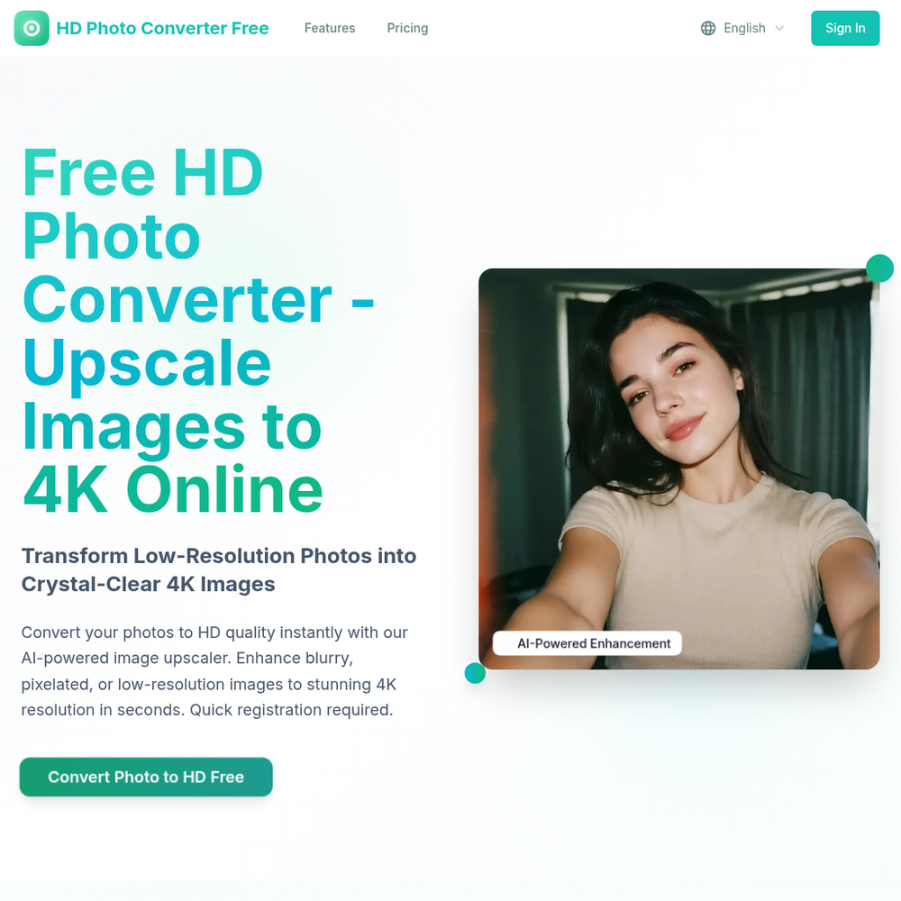 HD Photo Converter website screenshot HD Photo Converter website screenshot
