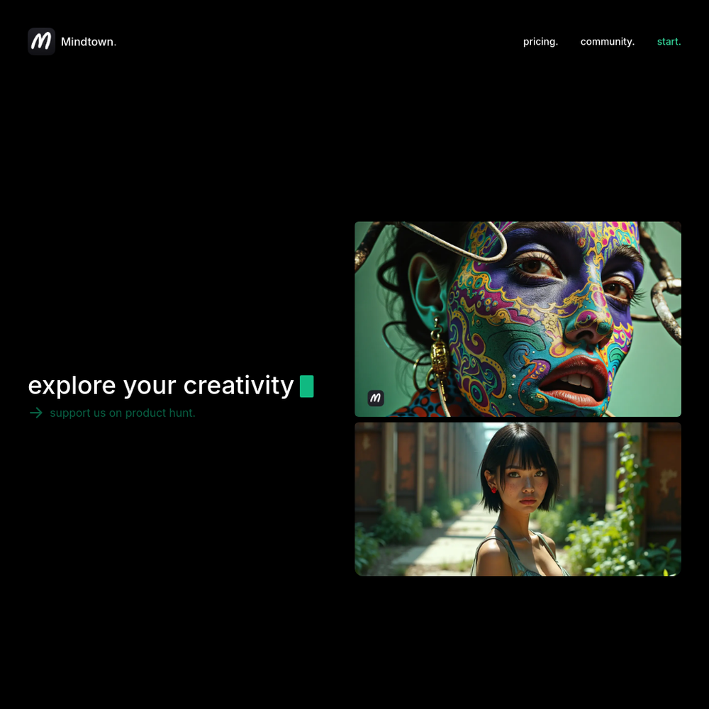 Mindtown AI website screenshot Mindtown AI website screenshot