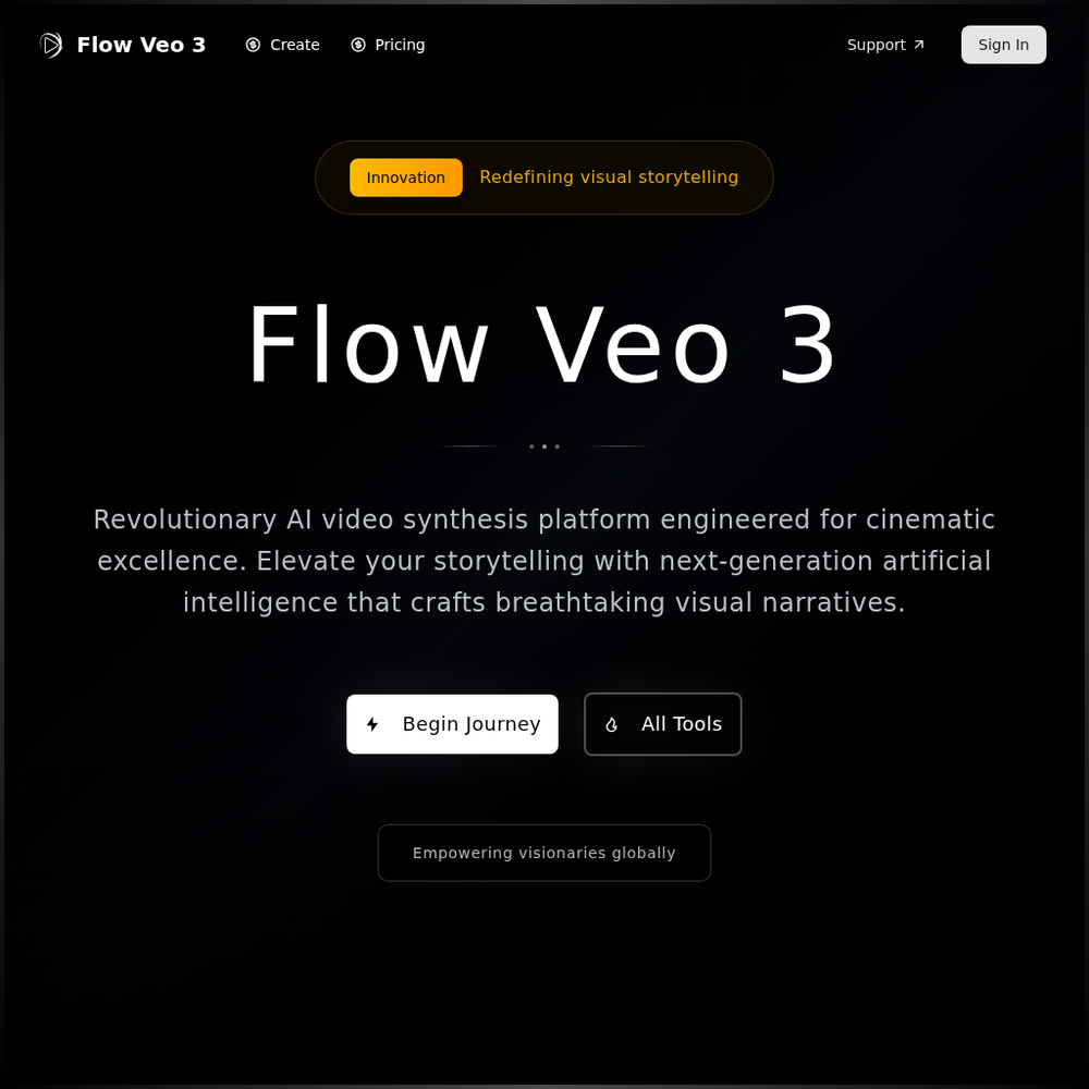 Flow Veo 3 website screenshot Flow Veo 3 website screenshot