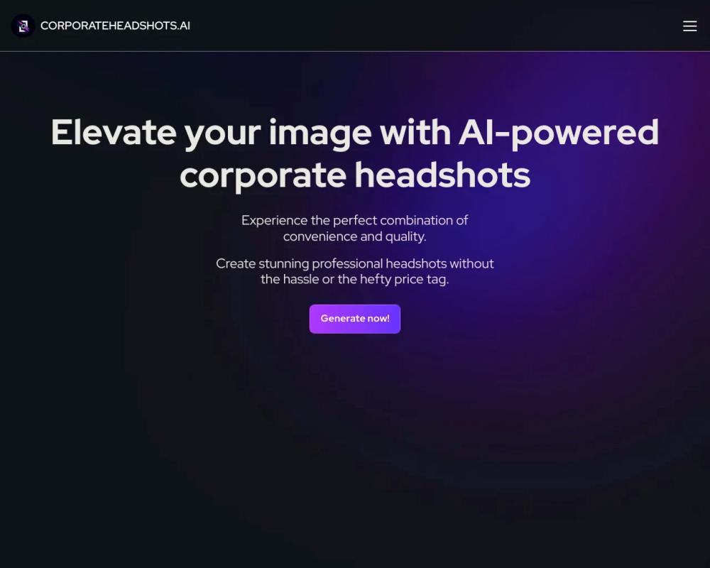 Corporate Headshots AI website screenshot Corporate Headshots AI website screenshot