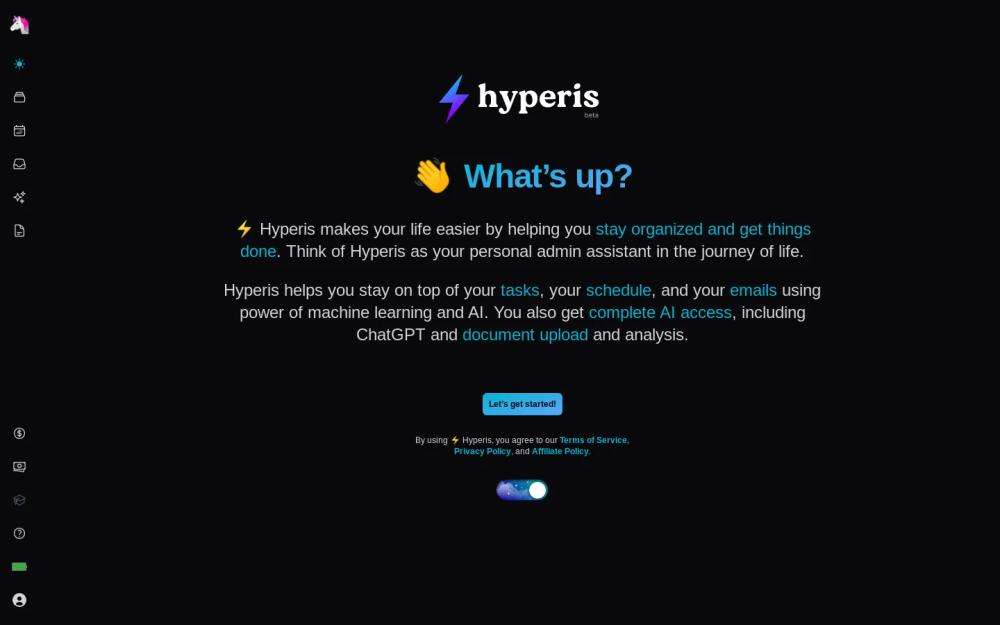 Hyperis website screenshot Hyperis website screenshot