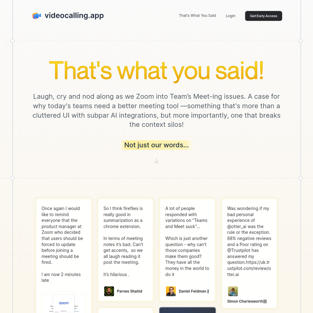 Video Calling website screenshot Video Calling website screenshot