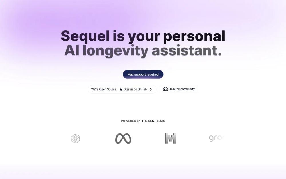 Sequel AI website screenshot Sequel AI website screenshot