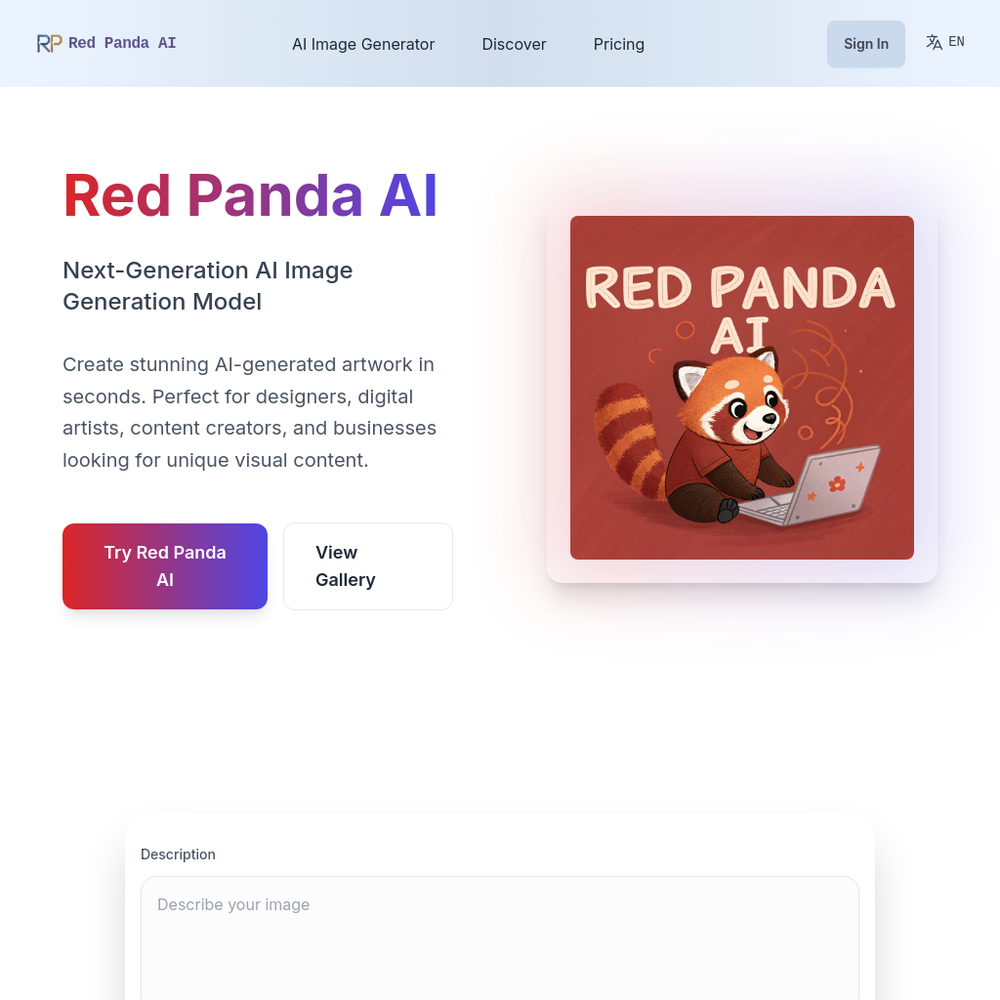 Panda Panda AI website screenshot Panda Panda AI website screenshot