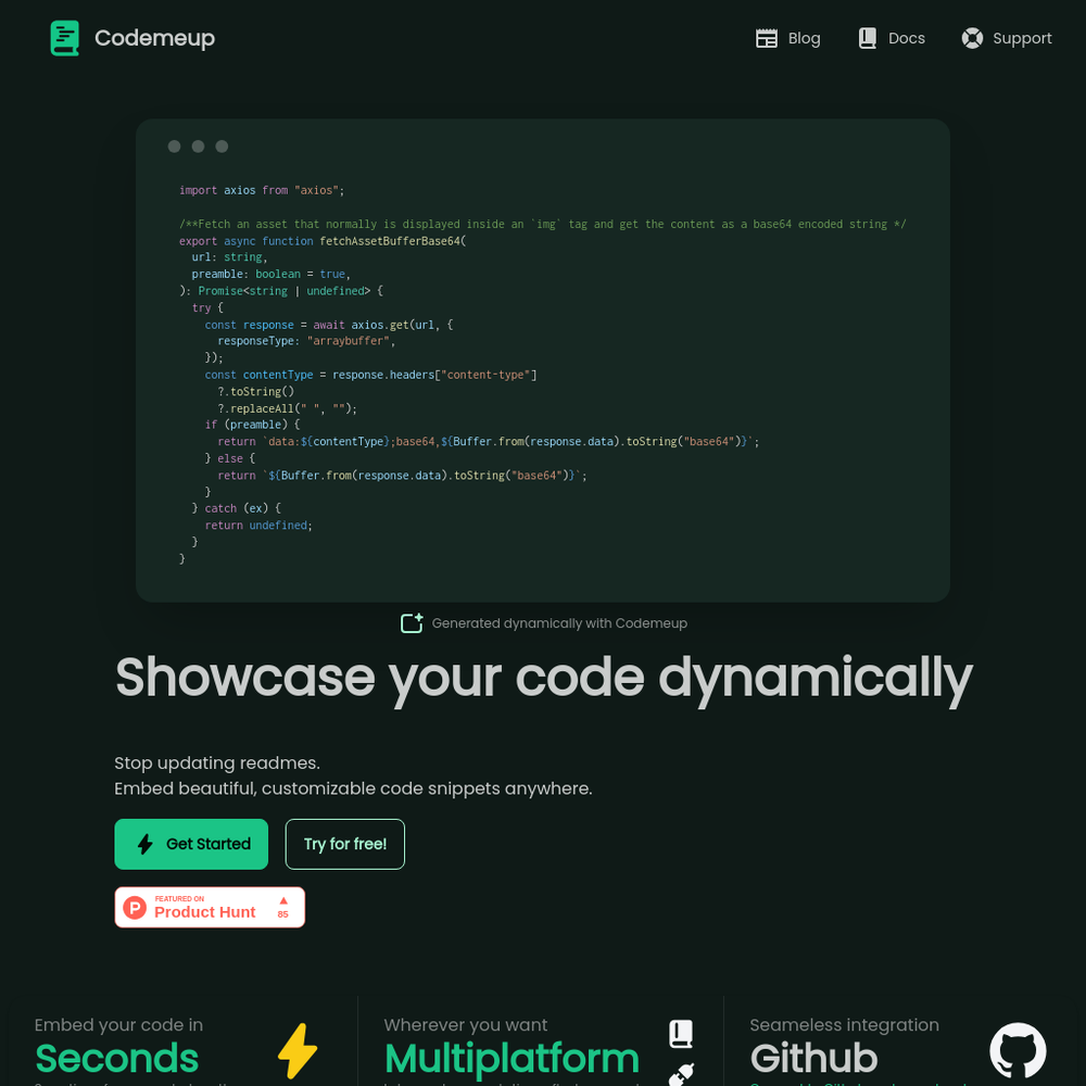 Codemeup website screenshot Codemeup website screenshot