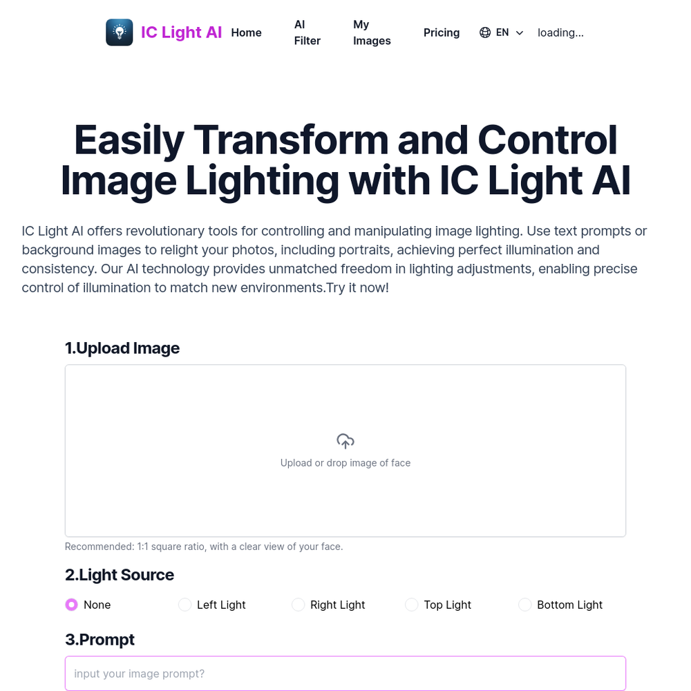 IC Light website screenshot IC Light website screenshot