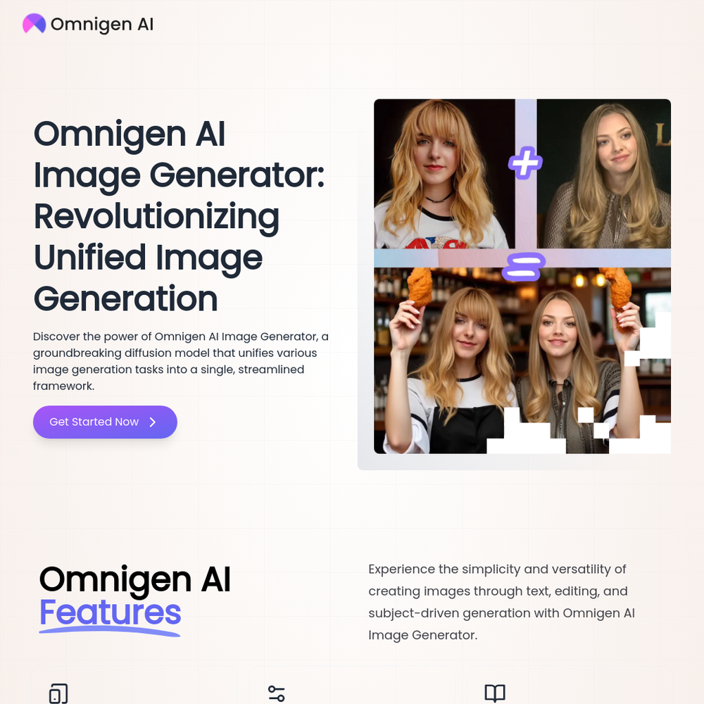 Omnigen website screenshot Omnigen website screenshot