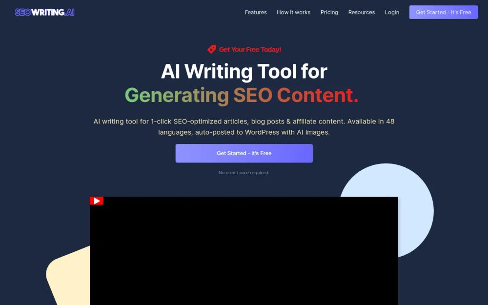 SEO Writing AI website screenshot SEO Writing AI website screenshot