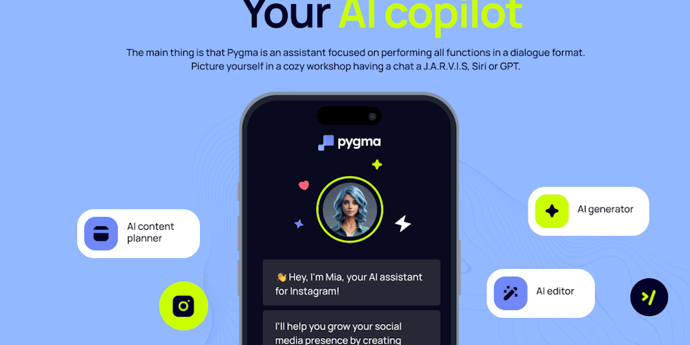 Pygma website screenshot Pygma website screenshot