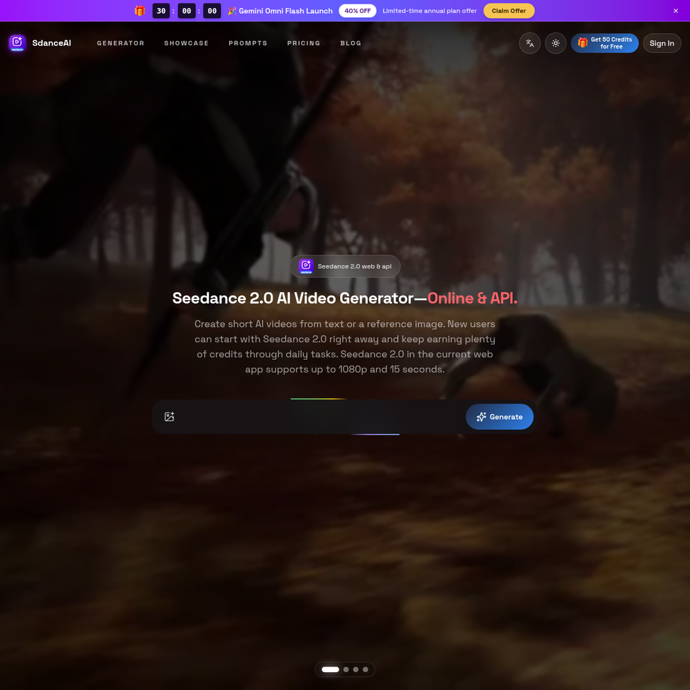 SdanceAI website screenshot SdanceAI website screenshot