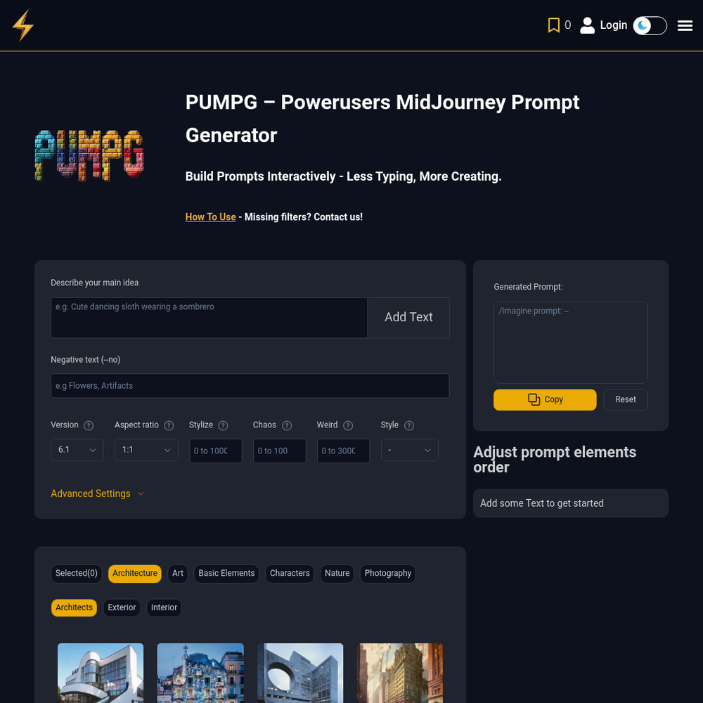 PUMPG website screenshot PUMPG website screenshot