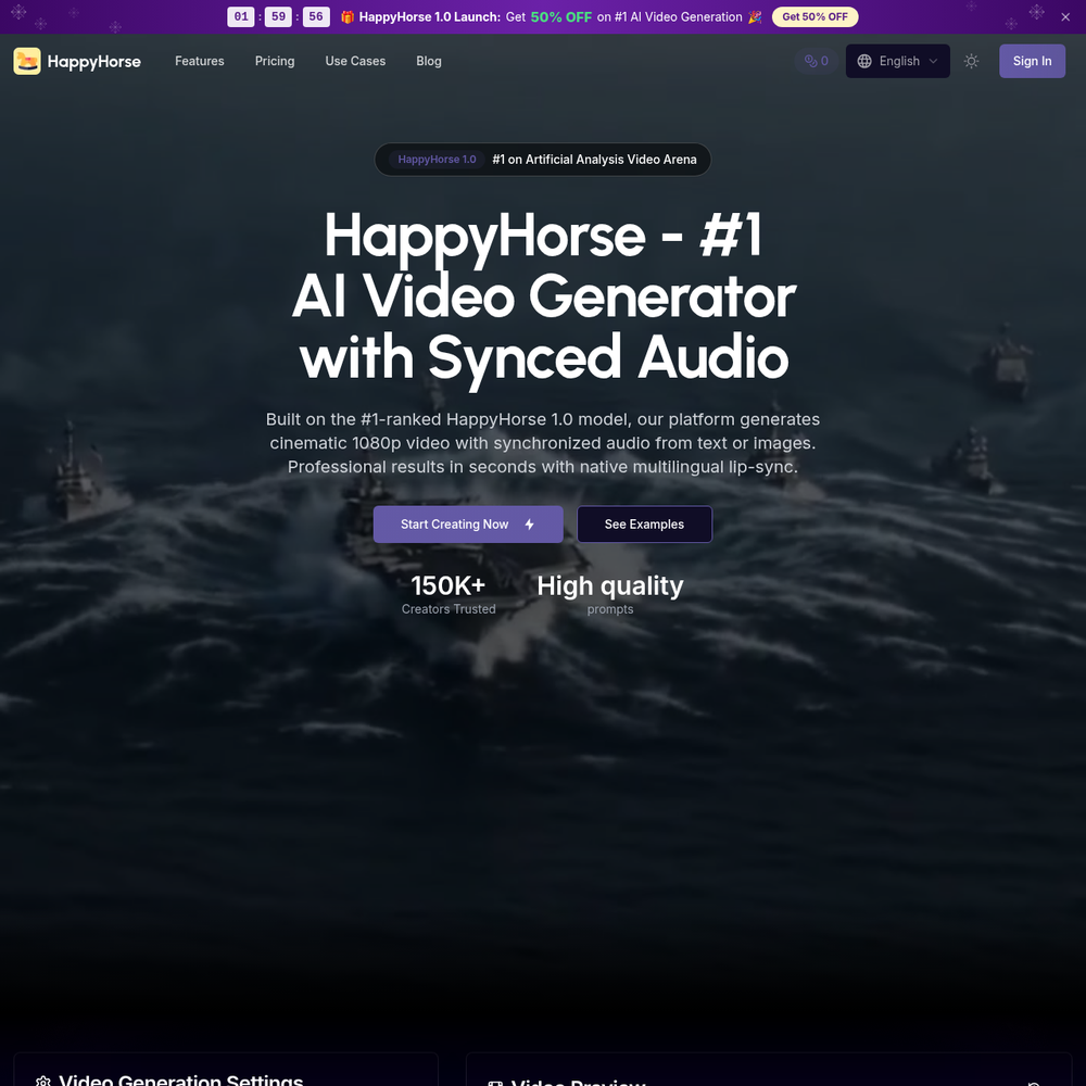 HappyHorse website screenshot HappyHorse website screenshot
