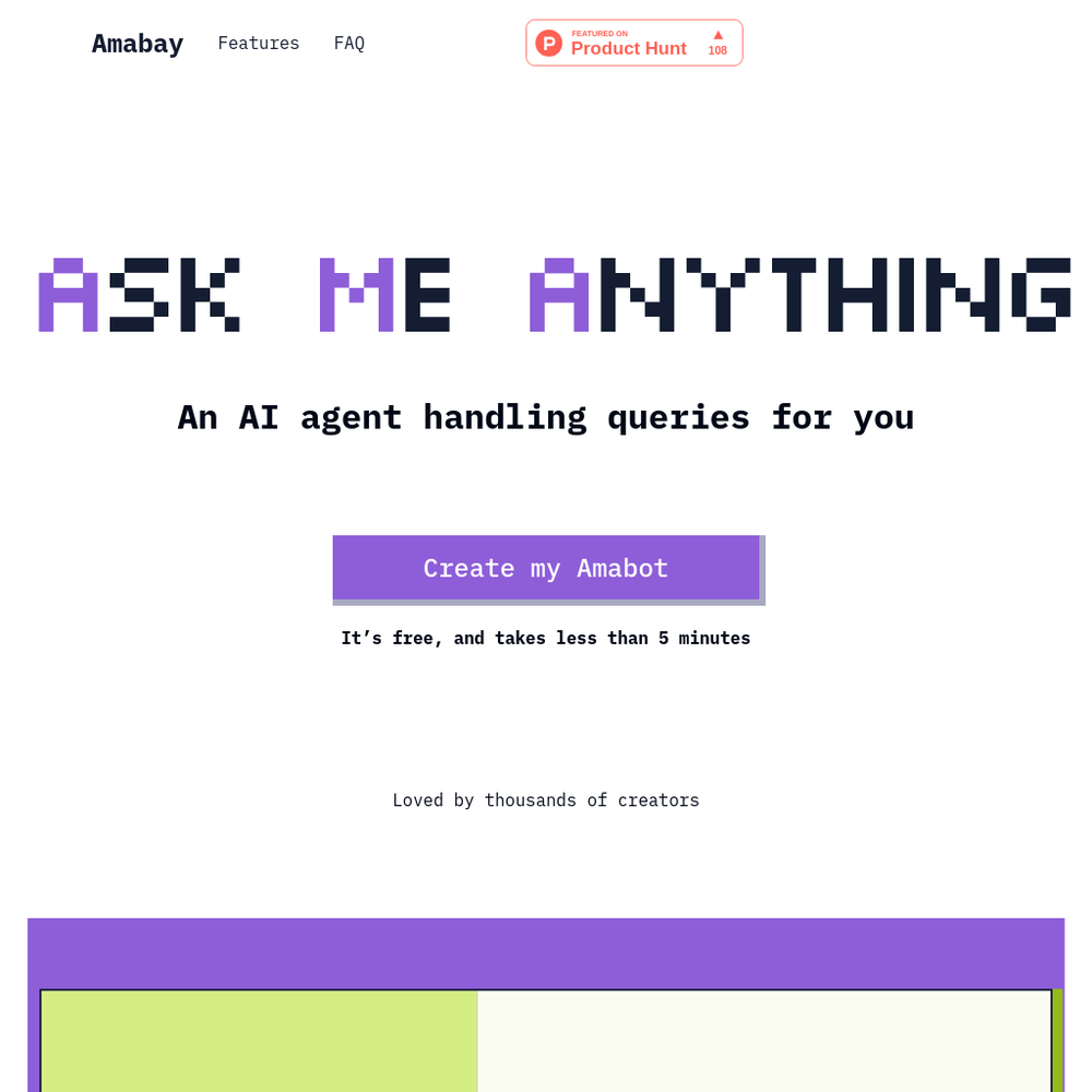 Amabay.ai website screenshot Amabay.ai website screenshot