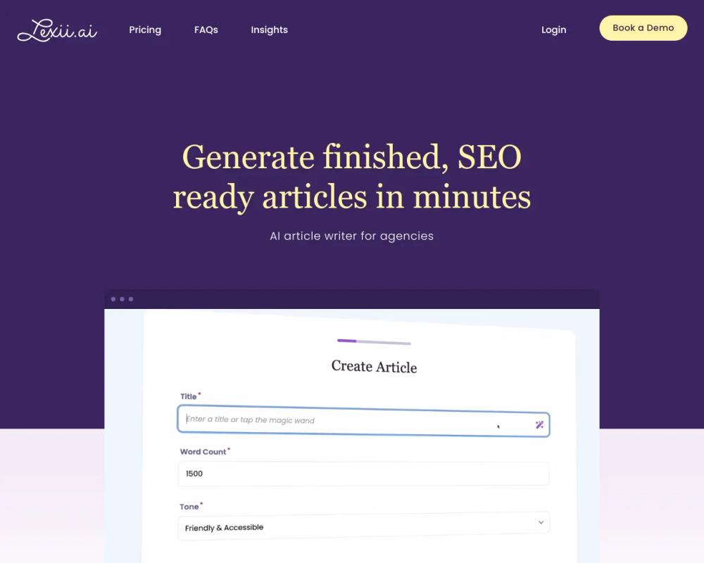 Lexii.ai website screenshot Lexii.ai website screenshot