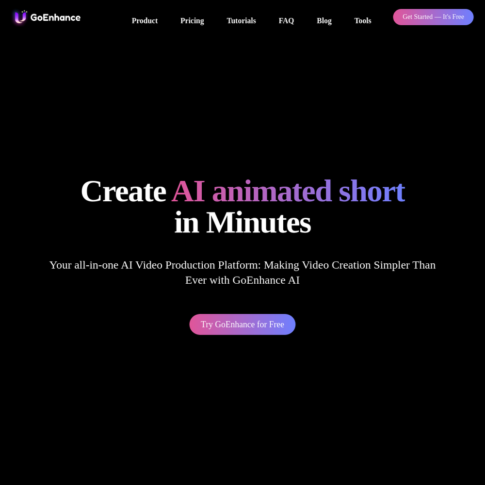 GoEnhance website screenshot GoEnhance website screenshot