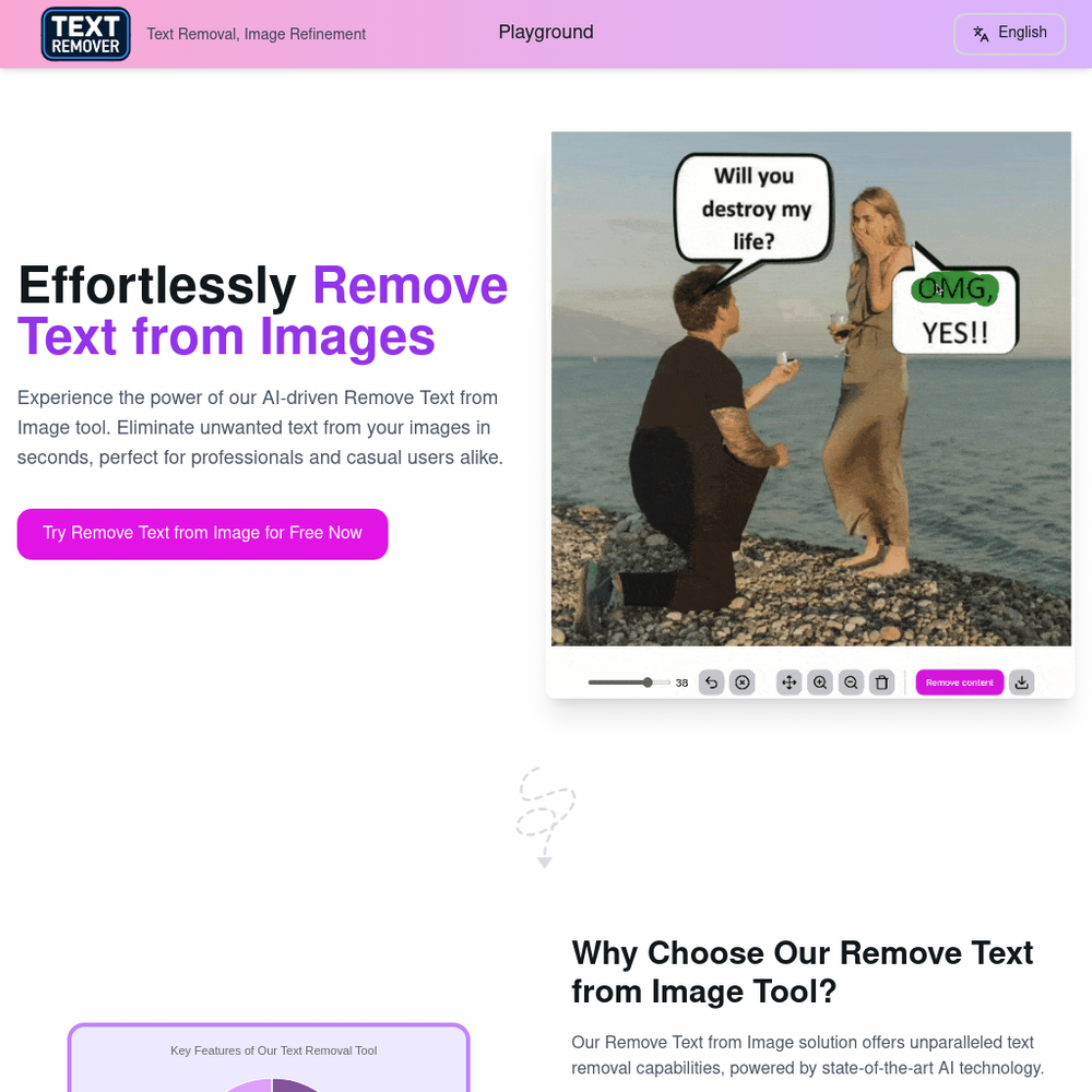 Remove Text website screenshot Remove Text website screenshot