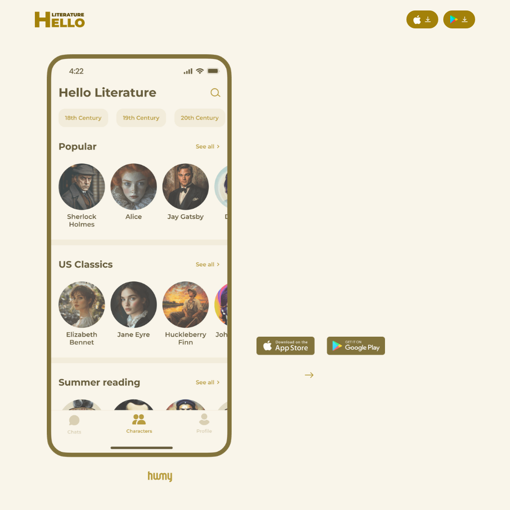 Hello Literature website screenshot Hello Literature website screenshot
