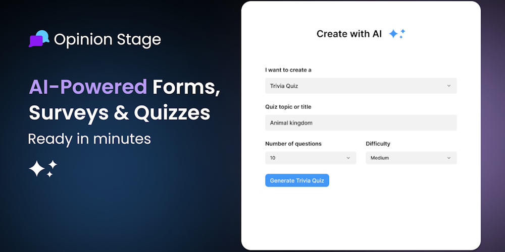 Opinion Stage website screenshot Opinion Stage website screenshot