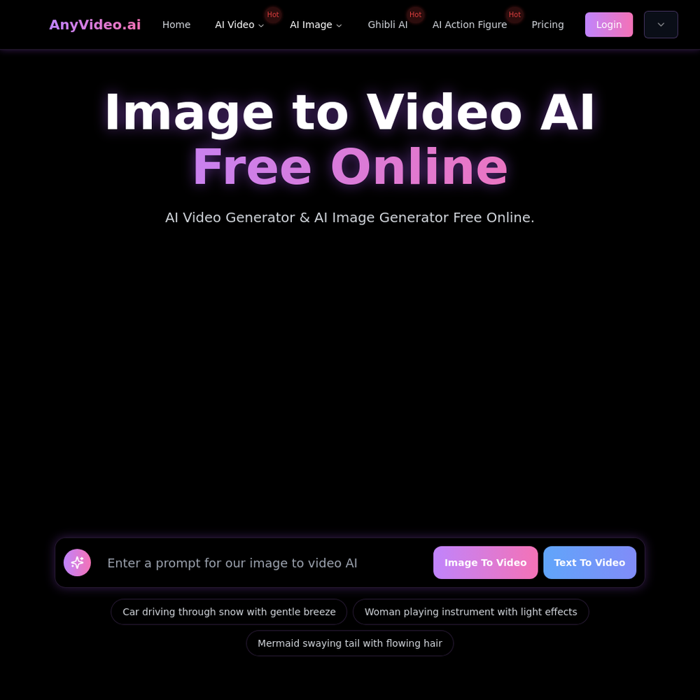 AnyVideo.ai website screenshot AnyVideo.ai website screenshot