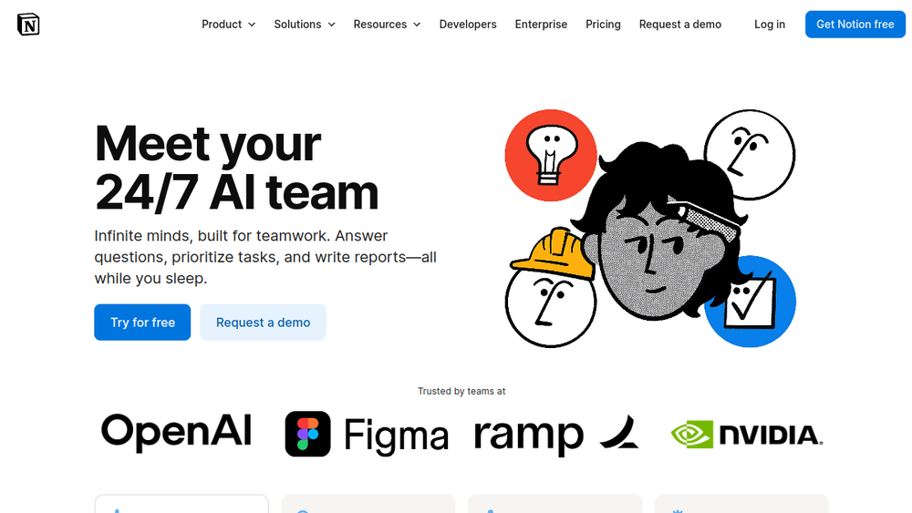 Notion AI website screenshot Notion AI website screenshot