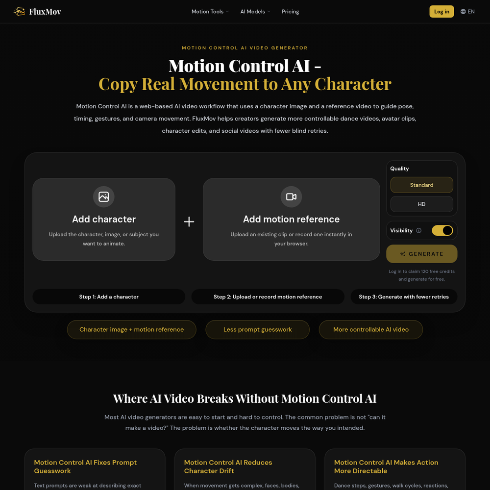 FluxMov website screenshot FluxMov website screenshot