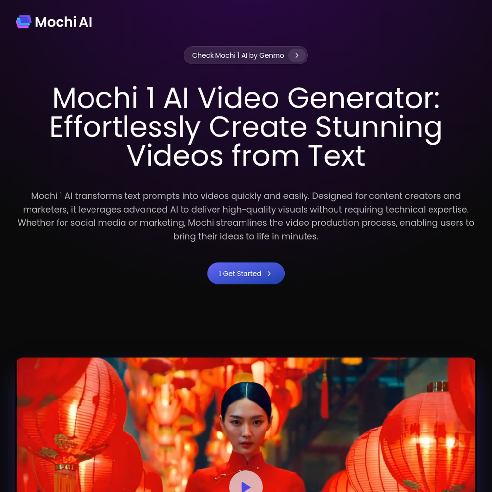 Mochi AI website screenshot Mochi AI website screenshot