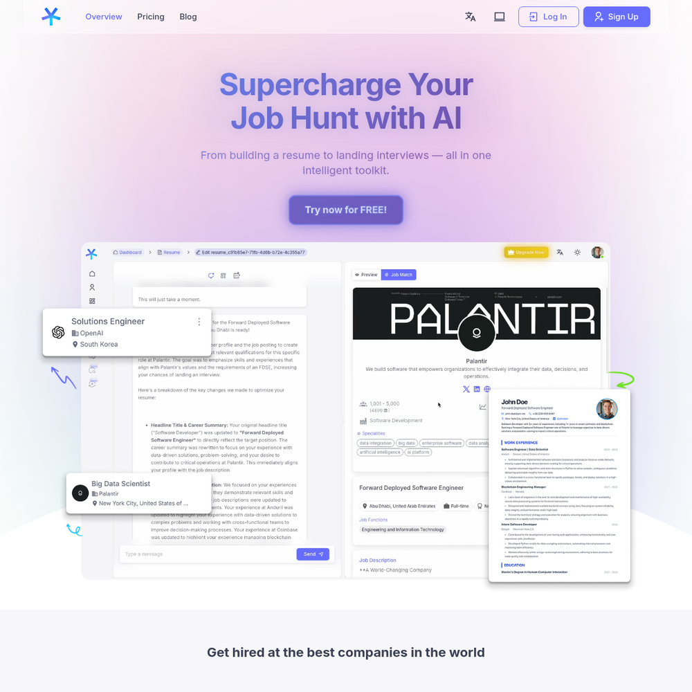 CareerBoom AI website screenshot CareerBoom AI website screenshot