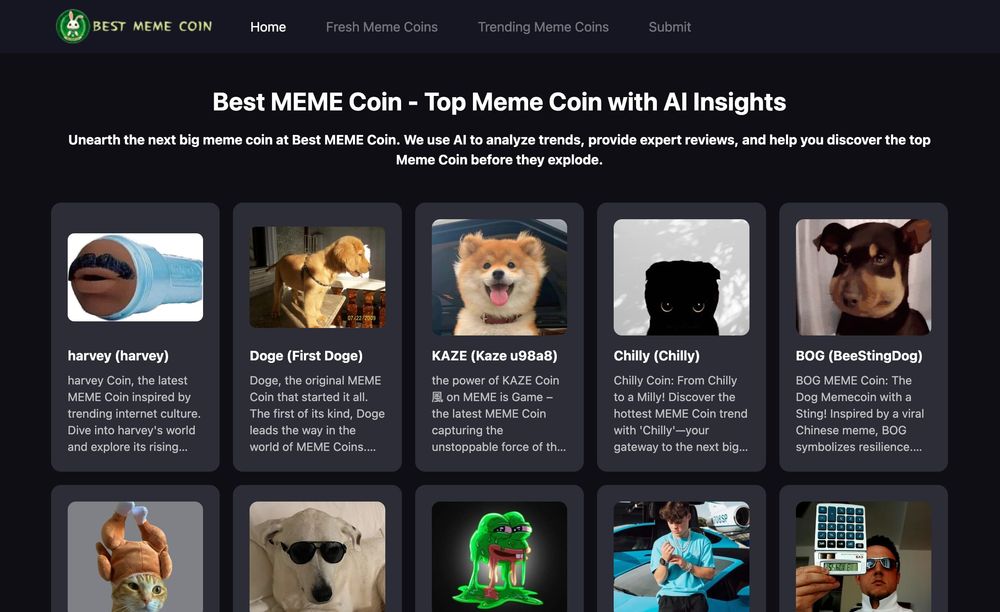 AI Insights website screenshot AI Insights website screenshot
